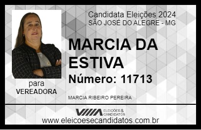 Candidato MARCIA DA ESTIVA 2024 - SÃO JOSÉ DO ALEGRE - Eleições