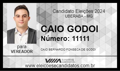 Candidato CAIO GODOI 2024 - UBERABA - Eleições