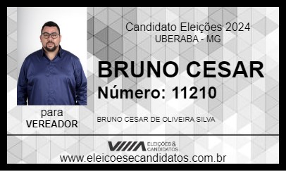 Candidato BRUNO CESAR 2024 - UBERABA - Eleições