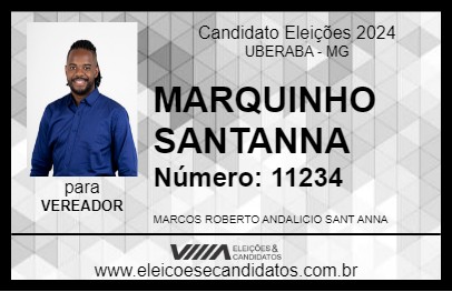 Candidato MARQUINHO SANTANNA 2024 - UBERABA - Eleições