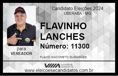 Candidato FLAVINHO LANCHES 2024 - UBERABA - Eleições