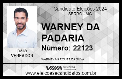 Candidato WARNEY DA PADARIA 2024 - SERRO - Eleições