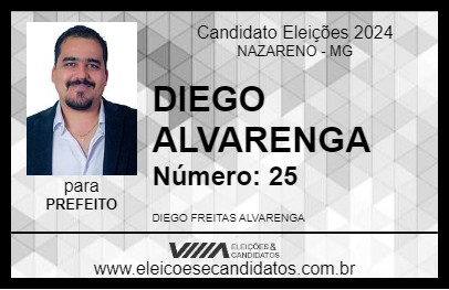 Candidato DIEGO ALVARENGA 2024 - NAZARENO - Eleições