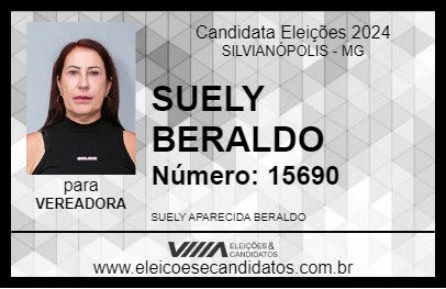 Candidato SUELY BERALDO 2024 - SILVIANÓPOLIS - Eleições