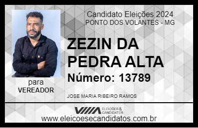 Candidato ZEZIN DA PEDRA ALTA 2024 - PONTO DOS VOLANTES - Eleições