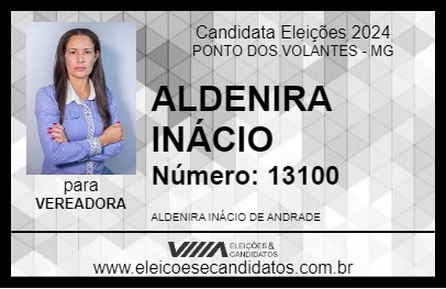 Candidato ALDENIRA INÁCIO 2024 - PONTO DOS VOLANTES - Eleições