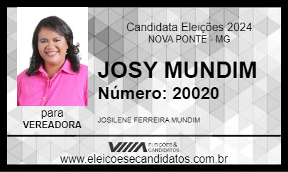 Candidato JOSY MUNDIM 2024 - NOVA PONTE - Eleições