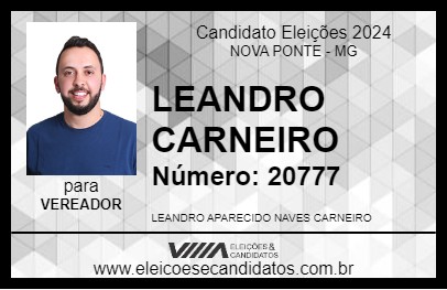 Candidato LEANDRO CARNEIRO 2024 - NOVA PONTE - Eleições