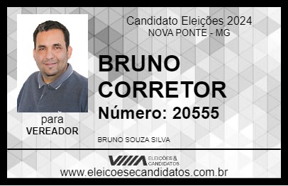 Candidato BRUNO CORRETOR 2024 - NOVA PONTE - Eleições