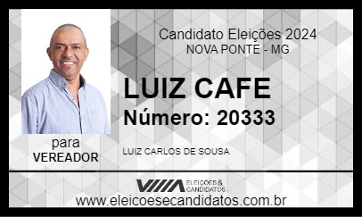 Candidato LUIZ CAFE 2024 - NOVA PONTE - Eleições