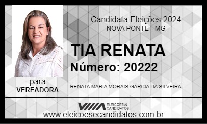 Candidato TIA RENATA 2024 - NOVA PONTE - Eleições