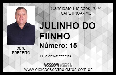 Candidato JULINHO DO FIINHO 2024 - CAPETINGA - Eleições