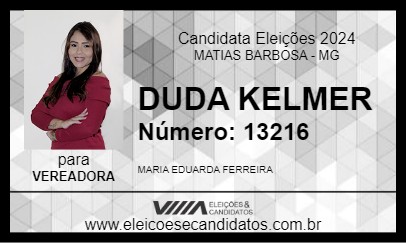 Candidato DUDA KELMER 2024 - MATIAS BARBOSA - Eleições