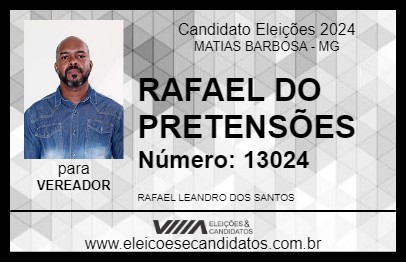 Candidato FAEL DO PRETENSÕES 2024 - MATIAS BARBOSA - Eleições