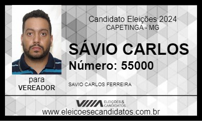 Candidato SÁVIO CARLOS 2024 - CAPETINGA - Eleições