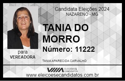 Candidato TANIA DO MORRO 2024 - NAZARENO - Eleições