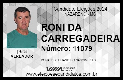 Candidato RONI DA CARREGADEIRA 2024 - NAZARENO - Eleições