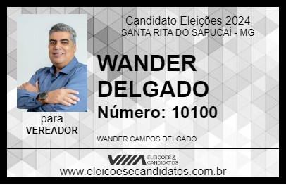 Candidato WANDER DELGADO 2024 - SANTA RITA DO SAPUCAÍ - Eleições