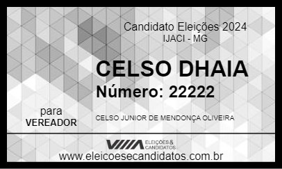 Candidato CELSO DHAIA 2024 - IJACI - Eleições