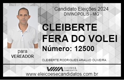 Candidato CLEIBERTE FERA DO VOLEI 2024 - DIVINÓPOLIS - Eleições