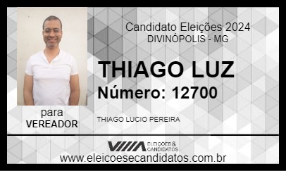 Candidato THIAGO LUZ 2024 - DIVINÓPOLIS - Eleições