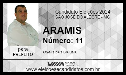 Candidato ARAMIS 2024 - SÃO JOSÉ DO ALEGRE - Eleições