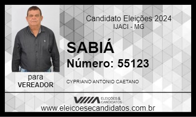 Candidato SABIÁ 2024 - IJACI - Eleições