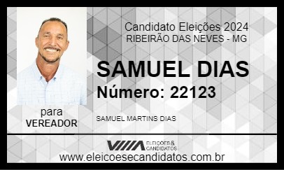 Candidato SAMUEL DIAS 2024 - RIBEIRÃO DAS NEVES - Eleições