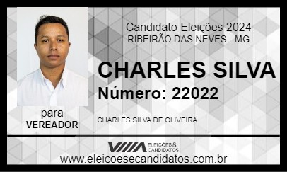 Candidato CHARLES SILVA 2024 - RIBEIRÃO DAS NEVES - Eleições