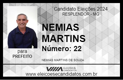 Candidato NEMIAS MARTINS 2024 - RESPLENDOR - Eleições