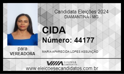 Candidato CIDA 2024 - DIAMANTINA - Eleições