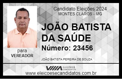 Candidato JOÃO BATISTA DA SAÚDE 2024 - MONTES CLAROS - Eleições