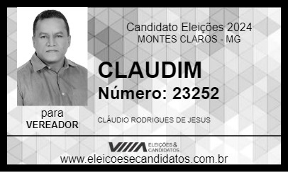 Candidato CLAUDIM 2024 - MONTES CLAROS - Eleições