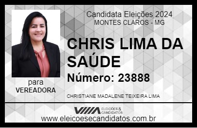 Candidato CHRIS LIMA DA SAÚDE 2024 - MONTES CLAROS - Eleições