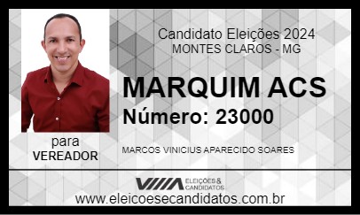 Candidato MARQUIM ACS 2024 - MONTES CLAROS - Eleições