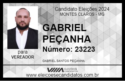 Candidato GABRIEL PEÇANHA 2024 - MONTES CLAROS - Eleições