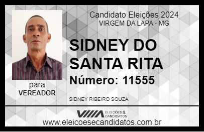 Candidato SIDNEY DO SANTA RITA 2024 - VIRGEM DA LAPA - Eleições