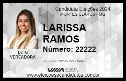 Candidato LARISSA RAMOS 2024 - MONTES CLAROS - Eleições