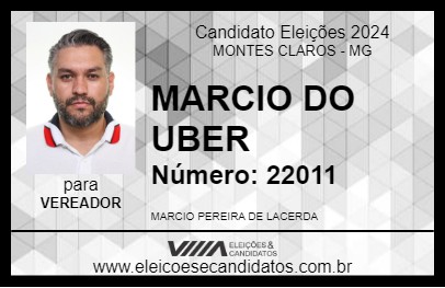 Candidato MARCIO DO UBER 2024 - MONTES CLAROS - Eleições