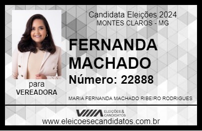 Candidato FERNANDA MACHADO 2024 - MONTES CLAROS - Eleições