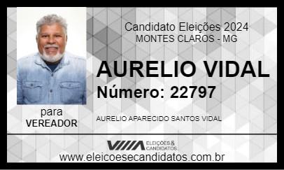 Candidato AURELIO VIDAL 2024 - MONTES CLAROS - Eleições