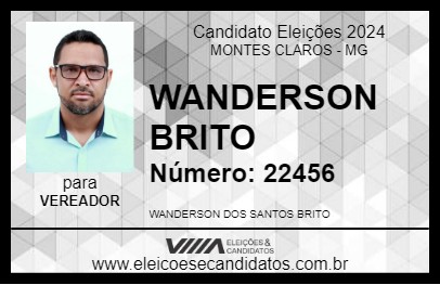 Candidato WANDERSON BRITO 2024 - MONTES CLAROS - Eleições