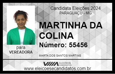 Candidato MARTINHA DA COLINA 2024 - PARAGUAÇU - Eleições