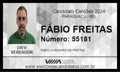 Candidato FÁBIO FREITAS 2024 - PARAGUAÇU - Eleições