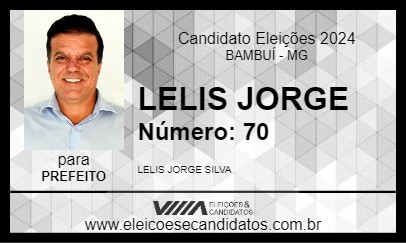 Candidato LELIS 2024 - BAMBUÍ - Eleições