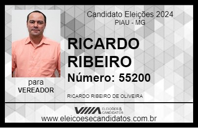 Candidato RICARDO RIBEIRO 2024 - PIAU - Eleições