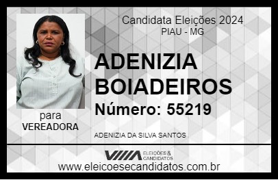 Candidato ADENIZIA BOIADEIROS 2024 - PIAU - Eleições