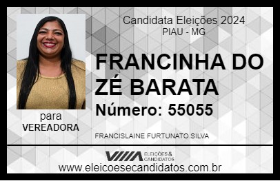 Candidato FRANCINHA DO ZÉ BARATA 2024 - PIAU - Eleições