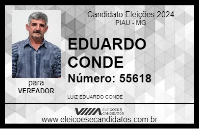 Candidato EDUARDO CONDE 2024 - PIAU - Eleições