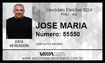 Candidato JOSE MARIA 2024 - PIAU - Eleições